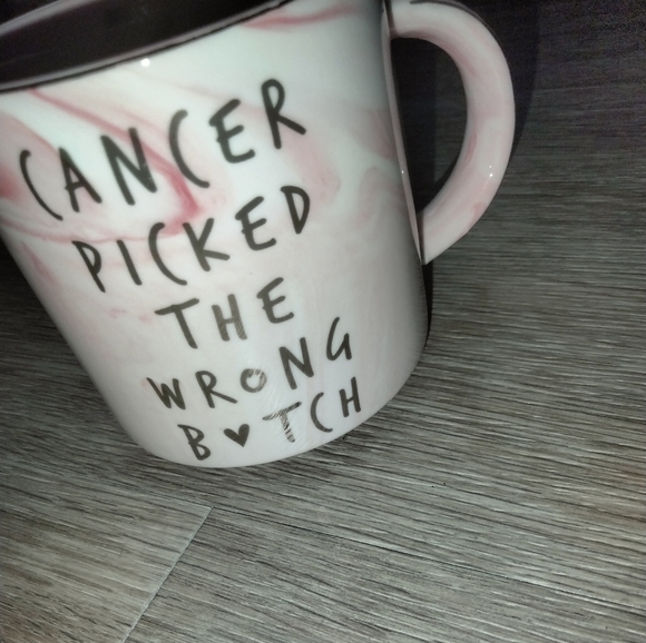 Cancer Pink Swirl Coffee Mug Cup - Hendson Brand - Picture 2 of 3